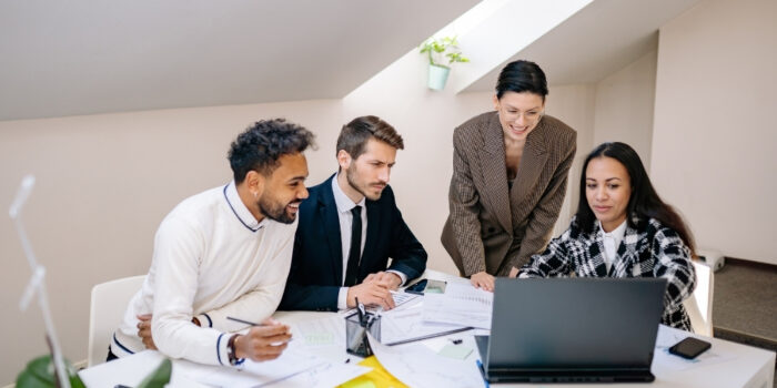 Professionals building trust and rapport