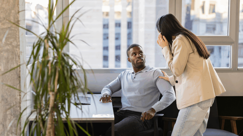 Being interrupted at work